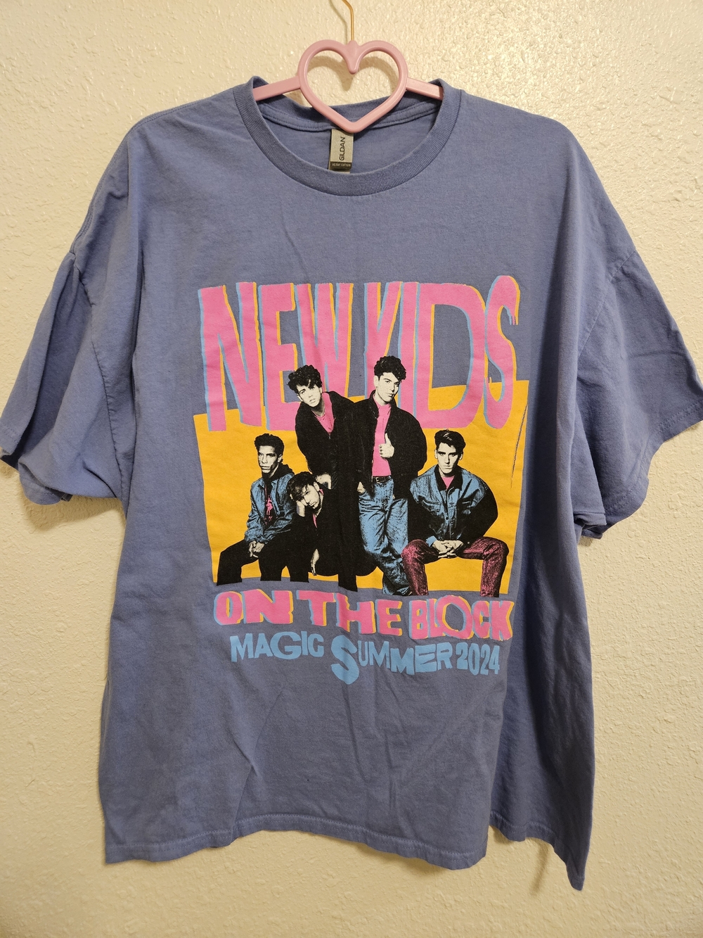 New Kids On The Block- Gildan Heavy Cotton Purple T-Shirt Tour 2024